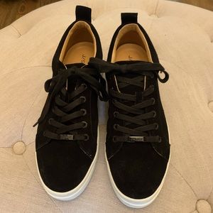 Black platform tie up J/Slides sneakers - size 9.5